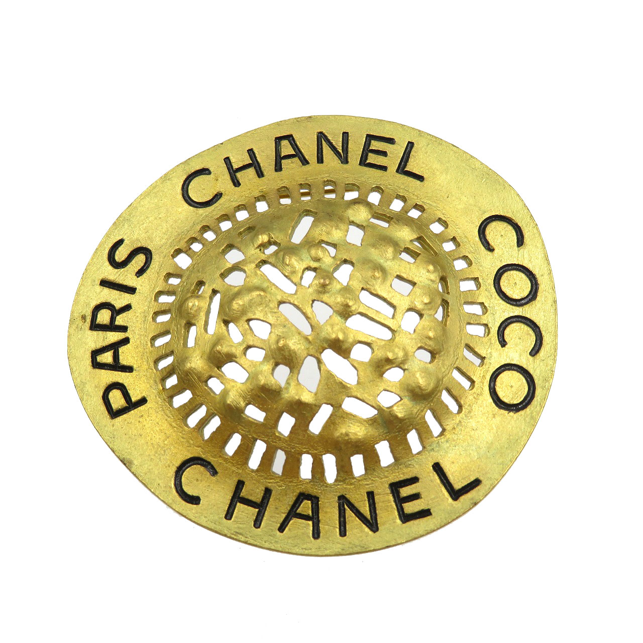 楽天市場】シャネル CHANEL ブローチ 麦わら帽子モチーフ