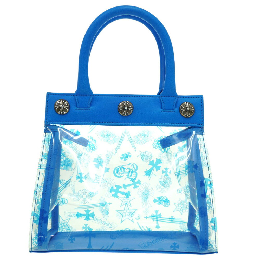 【美品】クロムハーツ　トートミニ　3セメタリー　クロスパッチ付き CHROME HEARTS 3 Cemetery Cross Patch Leather Tote Mini Bag