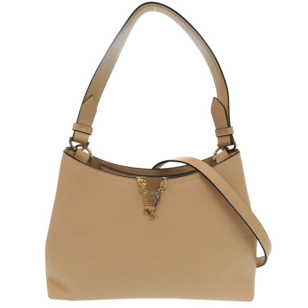 VERSACE　ヴェルサーチェ　ヴィルトゥスレター　ハンドバッグ　2way Versace Virtus Bag: Iconic 'V' Top-Handle Style | VERSACE US