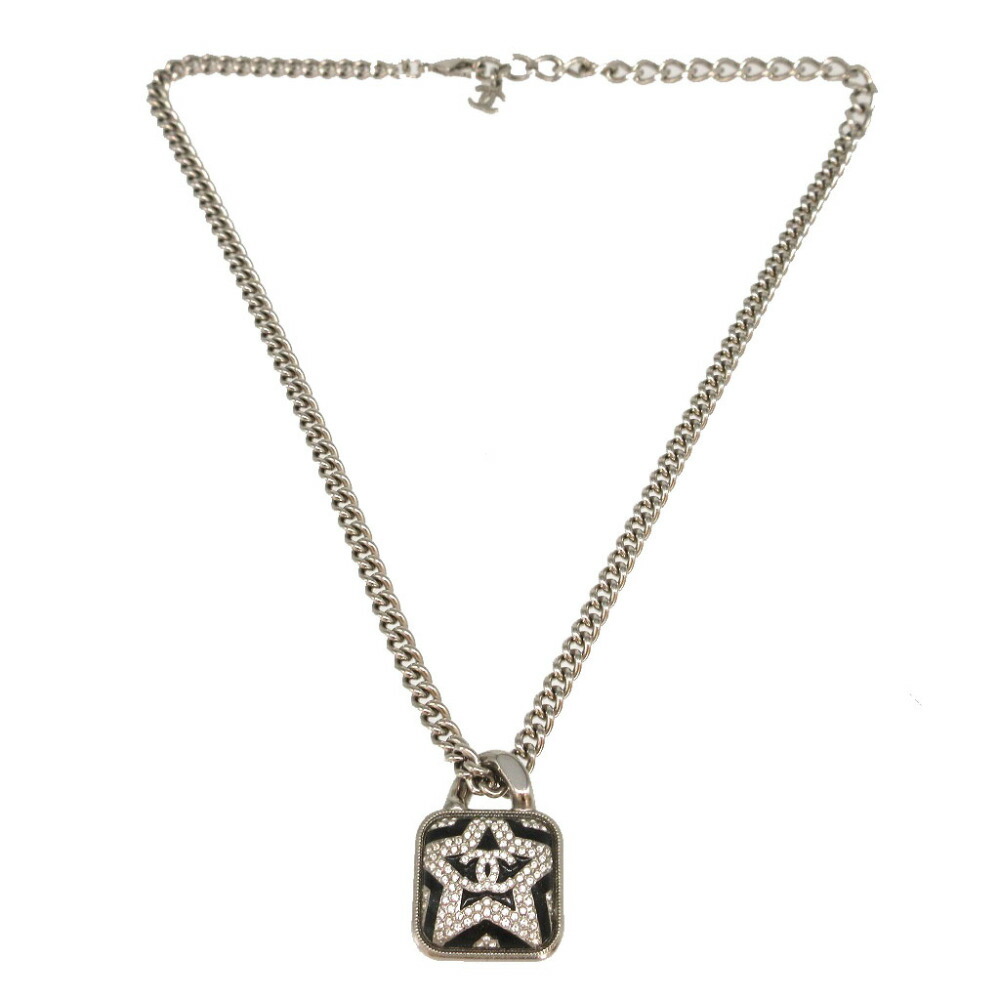 新品同様 シャネル A23K ココマーク メタル ストーン スターペンダント ネックレス 1449【中古】CHANEL