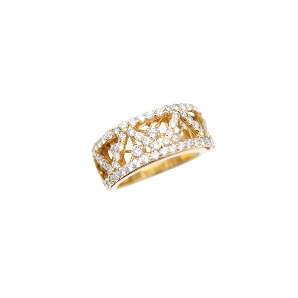 新品同様 ダイヤ1.40ct K18YG リング イエローゴールド/ダイヤモンド 11.5号 指輪 レディース 0069【中古】レディース