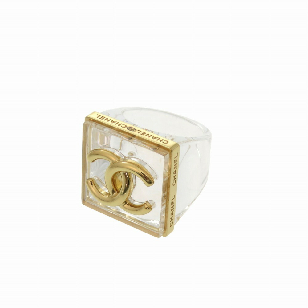 CHANEL ココマーク ヴィンテージ リング プラスチック アイボリー　13号 CHANEL ココマーク ヴィンテージ リング プラスチック