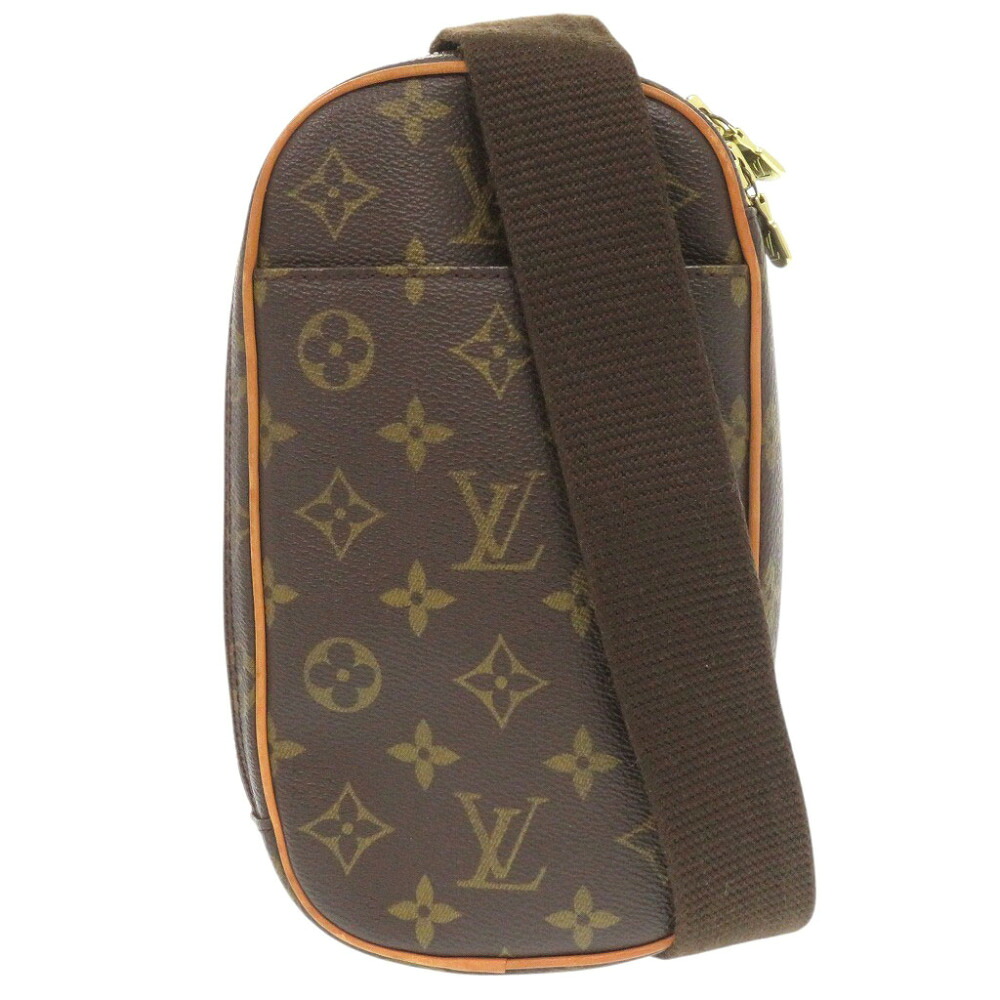 ルイ ヴィトン ポシェット ガンジュ モノグラム M51870 赤銅色 上半身御徒面子 LV 0574【中古】LOUIS VUITTON