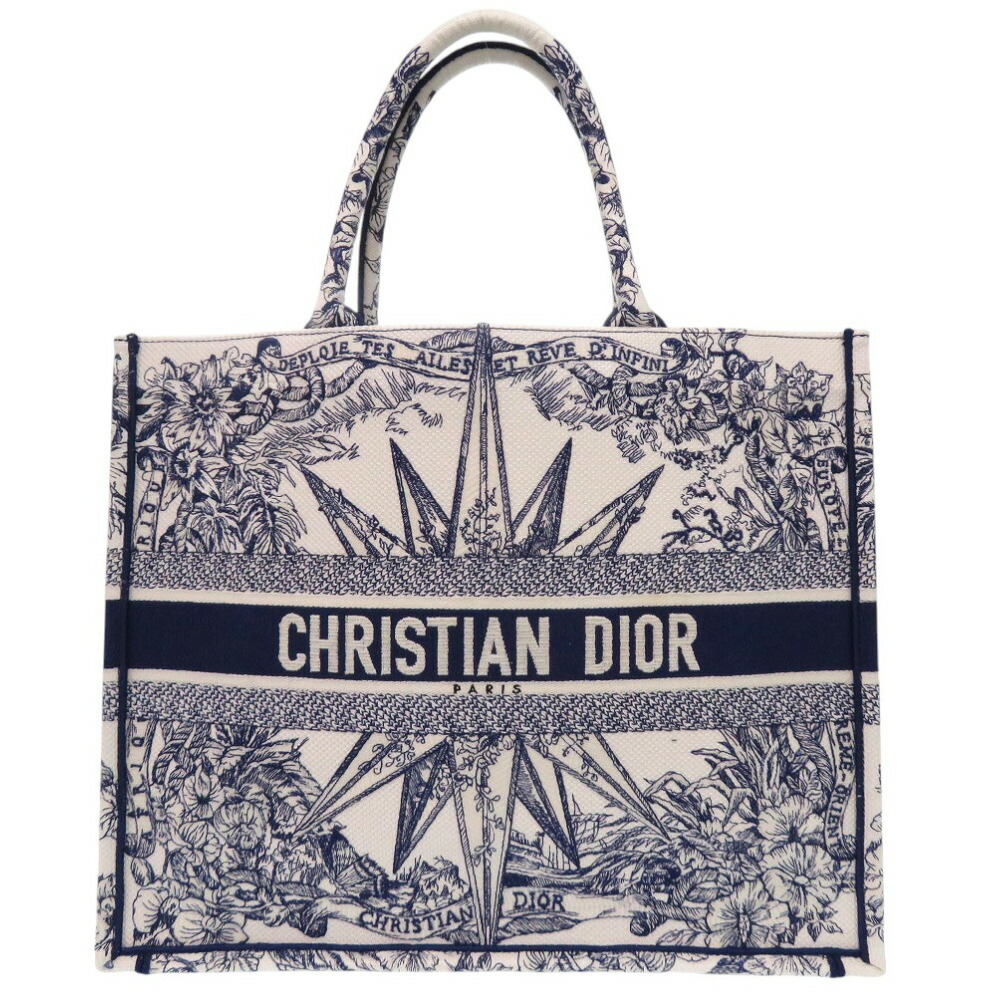 Christian Dior ブックトート　ブルー　スカーフ付き　未使用 Christian Dior ブックトート&ミッツァスカーフ 未使用品 中古