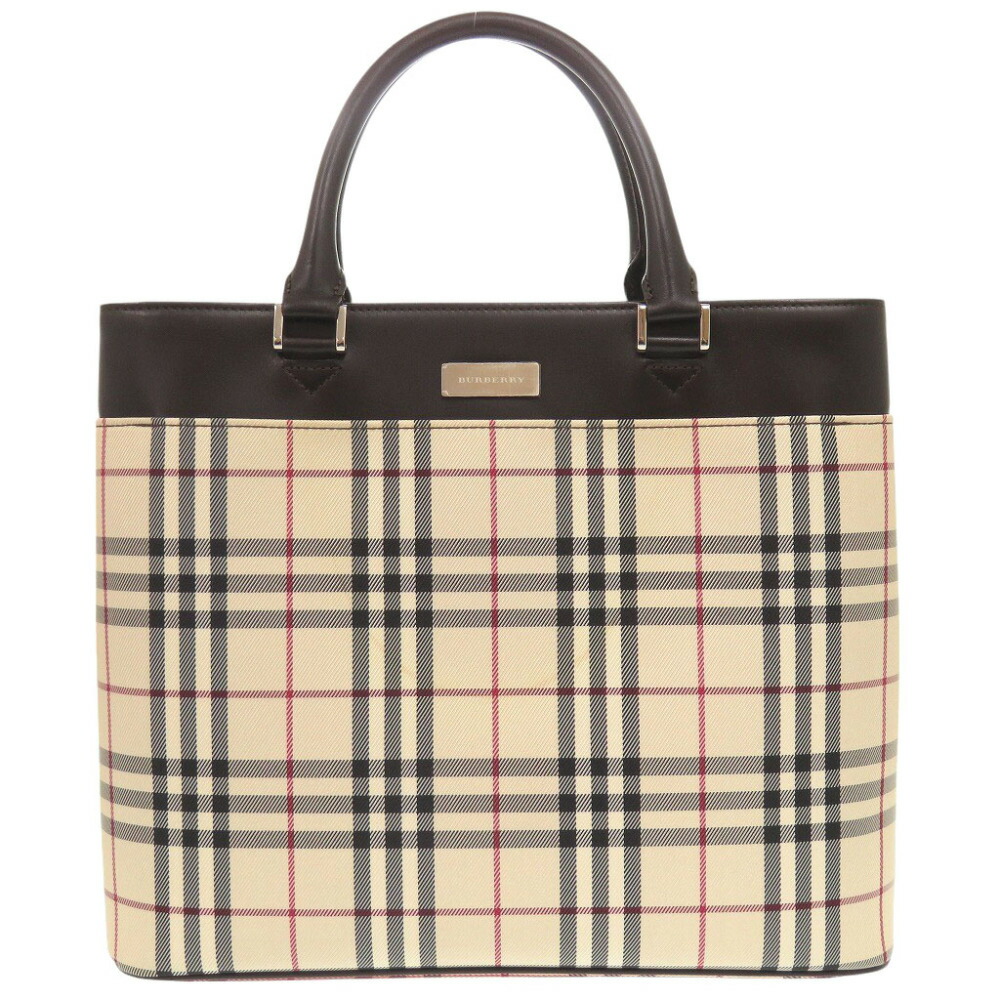 BURBERRY バニティバッグ ベージュ/ブラウン　美品 BURBERRY バーバリー ノバチェック バニティバッグ ベージュ