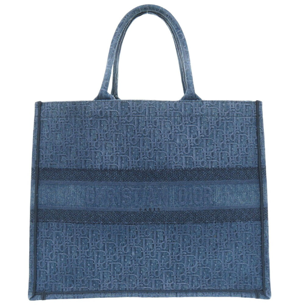 DIOR☆ディオール☆ブックトート☆オブリーグ☆ネイビー☆美品 Dior Book Tote (美品)クリスチャン ディオール Christian
