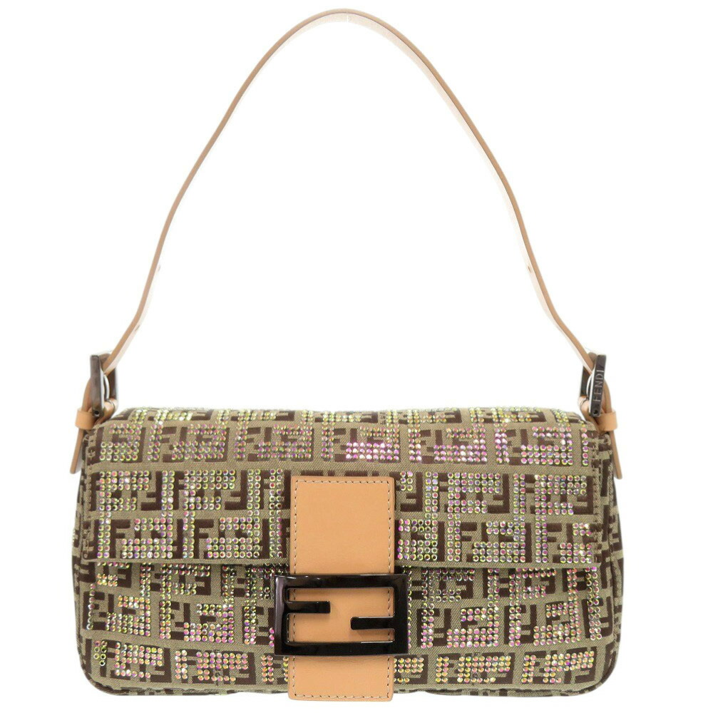 ☆レア・シリアル付☆FENDI マンマバケット ラインストーン ショルダーバッグ 中古・古着通販】FENDI (フェンディ) ショルダーバッグ