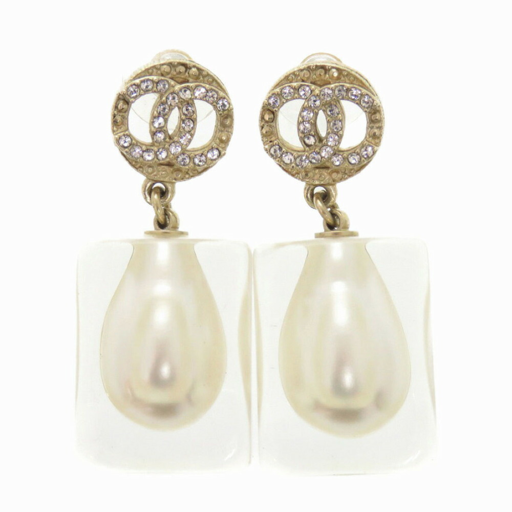 シャネル ココマーク パール ピアス ゴールド シャネル CHANEL ピアス ココマーク CCマーク ドロップピアス