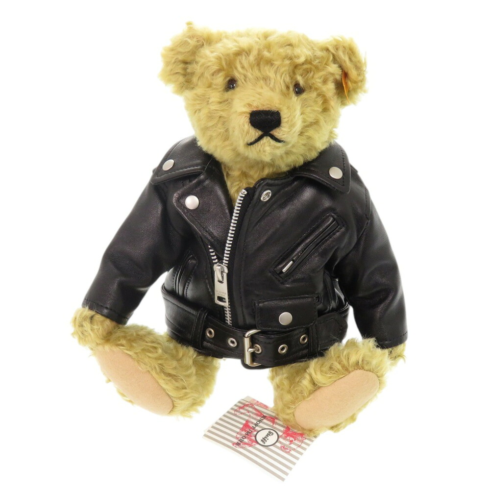 新品負けず劣らず ビューティフルピープル steiff ライダース ベア ウォレット モヘヤ/シープレザー 点火装置赤銅色 ぬいぐるみ 1564【中古】beautiful people