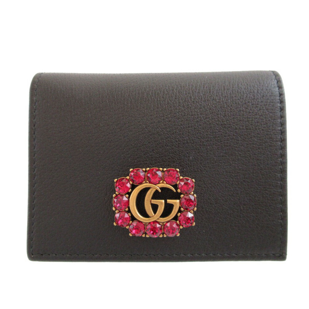 GUCCI GGマーモント 財布 GUCCI グッチ 三つ折り財布 レディース GGマーモント ブラック