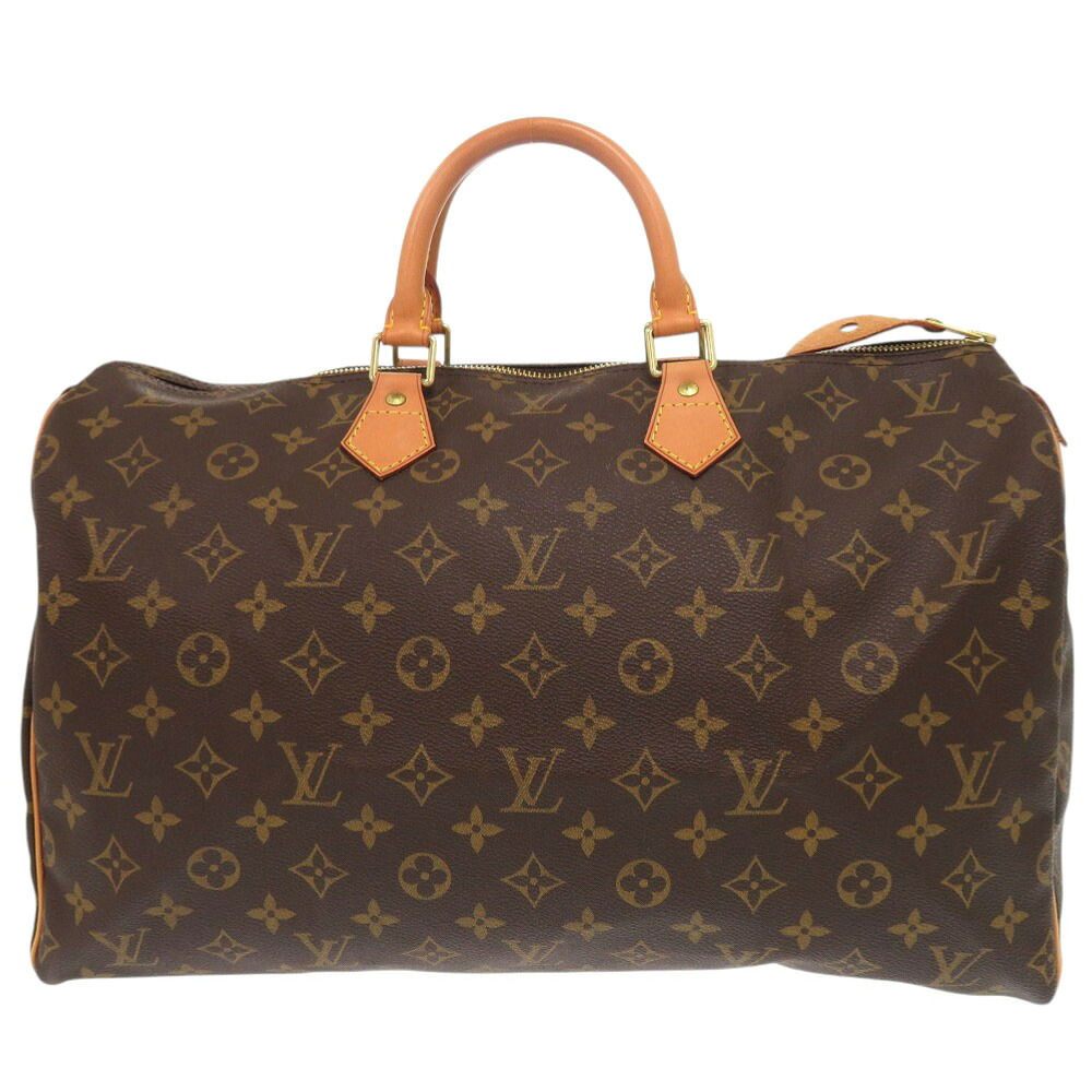 美品 ルイ ヴィトン スピーディ40 モノグラム M41522 ブラウン ハンドバッグ LV 0011【中古】LOUIS VUITTON