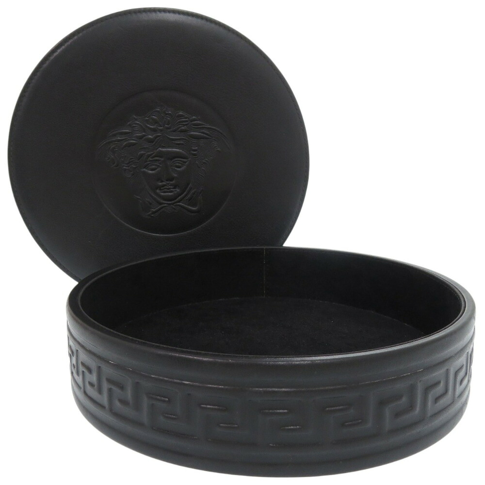 美品 ジャンニ ヴェルサーチ メデューサ アクセサリーケース BOX ボックス レザー ブラック 0469【中古】Gianni Versace｜ＬＩＦＥ ＴＩＭＥ店