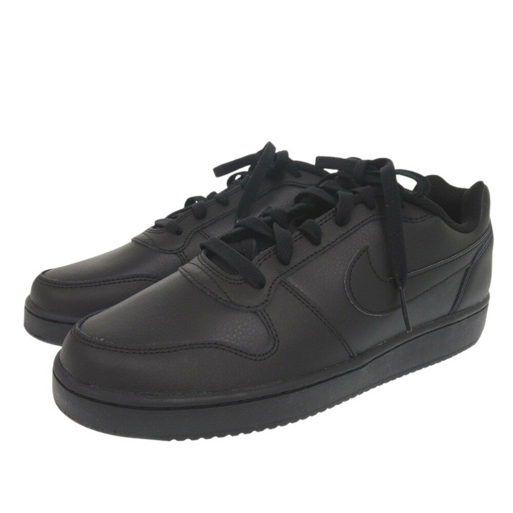 未使用 ナイキ エバノン LOW AQ1775-003 合成皮革 ブラック スニーカー 黒 1719【中古】NIKE