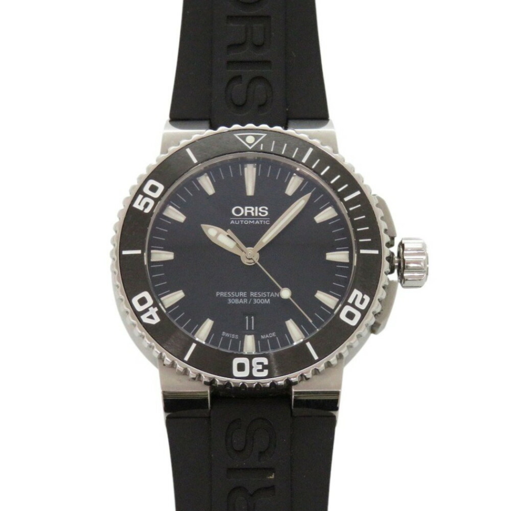 【動作確認済】ORIS アクイスデイト 黒文字盤　AT オリス アクイスデイト キャリバー400 - 01 400 7769 4154-07 8