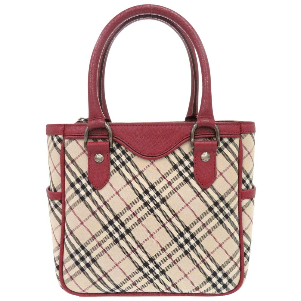 BURBERRY　ハンドバッグ　レッド　チェック　バニティポーチ 楽天市場】美品 バーバリー BURBERRY バニティ ハンドバッグ 赤