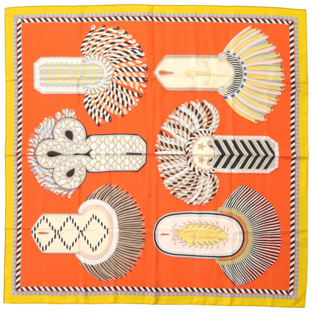 楽天市場】新品同様 エルメス カレ90 Pani la Shar Pawnee double face