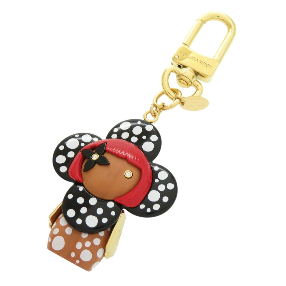 新品負けず劣らず ルイ ヴィトン LV×YK ポルトクレ ヴィヴィエンヌ インフィニティドット 草間彌生 M01145 キーホルダー 黒いこと 白いこと LV 0268 【中古】 LOUIS VUITTON
