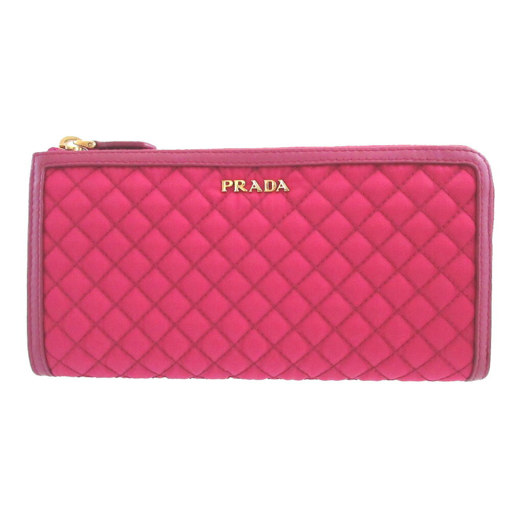 楽天市場】PRADA プラダ キルティング 長財布 2つ折り パープル