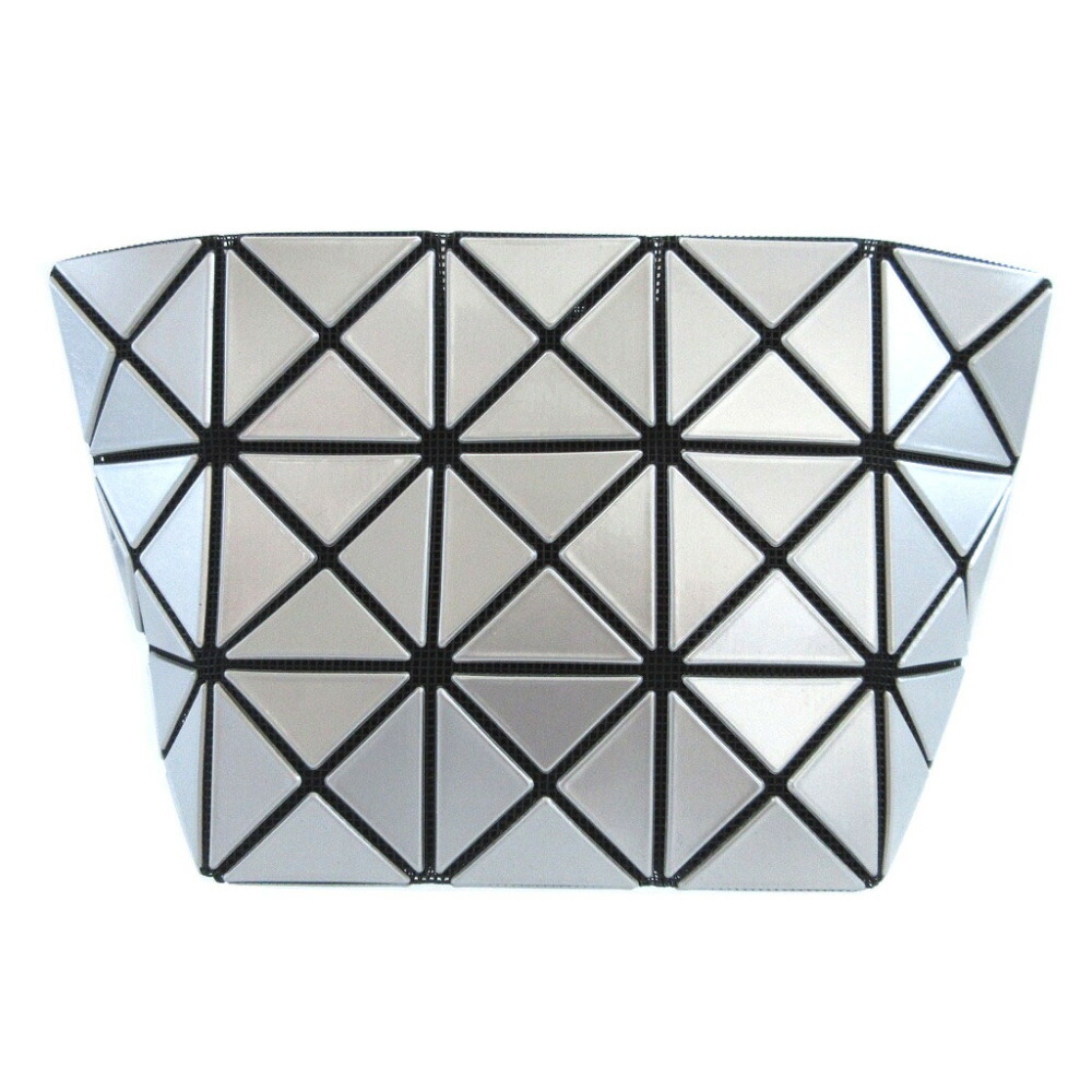 新品負けず劣らず バオバオ イッセイミヤケ PVC しろがね色 合切袋 1795【中古】BAOBAO ISSEY MIYAKE