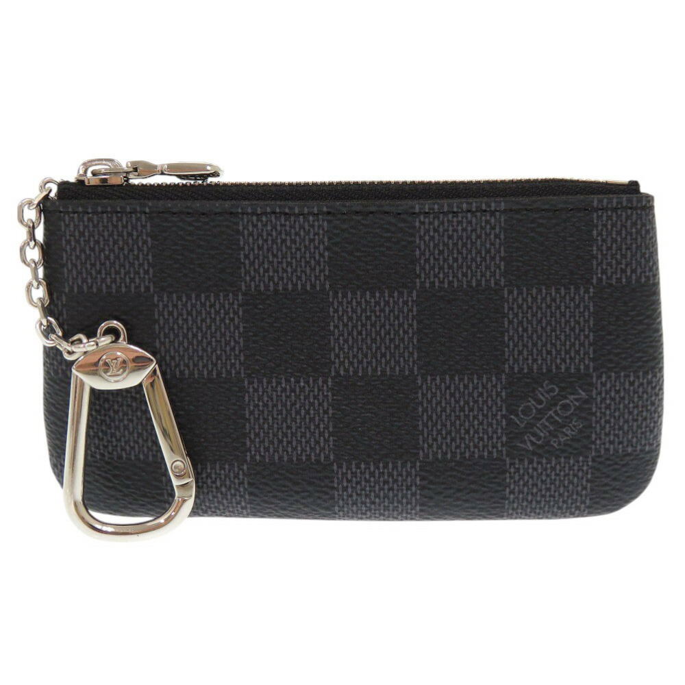 新品同様 ルイ ヴィトン ポシェットクレ ダミエ グラフィット N60155 ブラック コインケース LV 0390【中古】LOUIS VUITTON メンズ