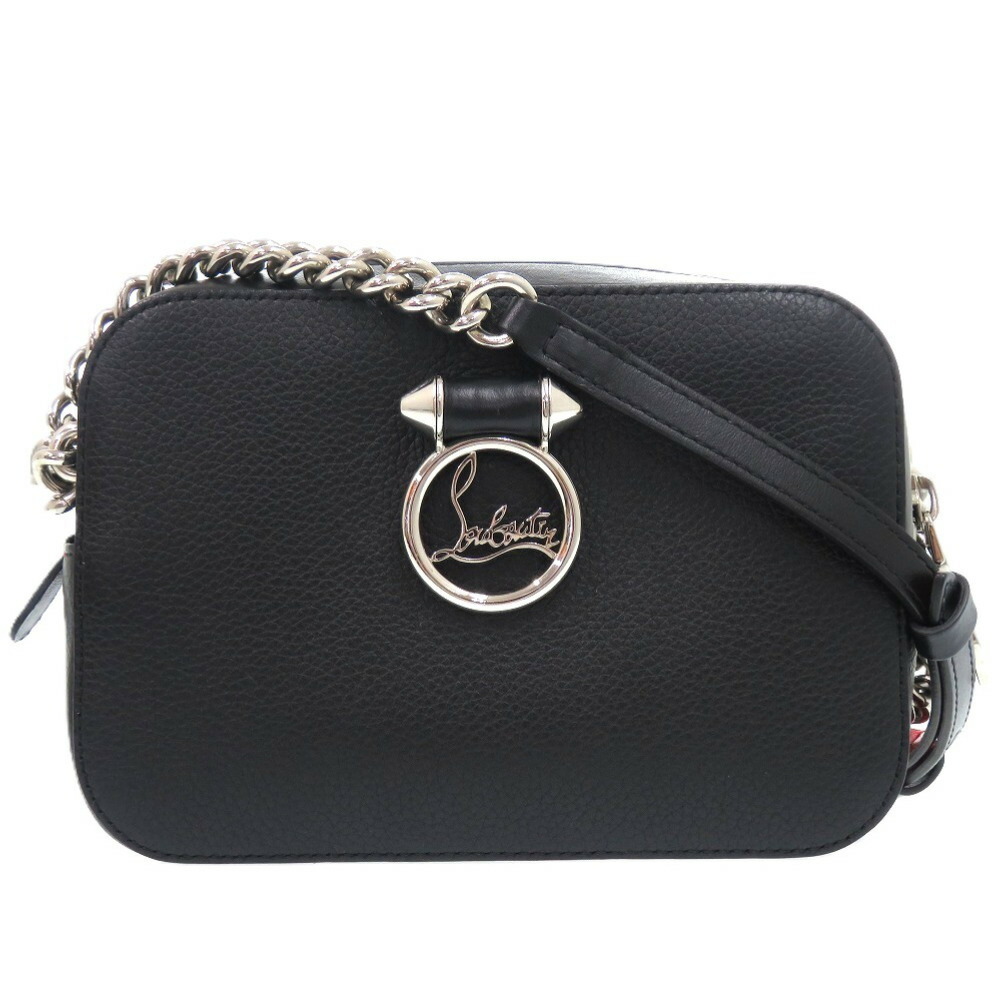 【Christian Louboutin】チェーンミニショルダーバッグ☆黄緑 革 Loubila Chain Mini leather shoulder bag in yellow