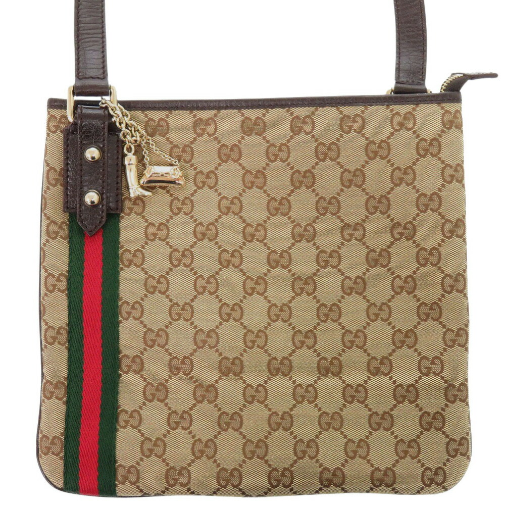 高級 GUCCI グッチ ロゴ GGキャンバス GG柄 シェリーライン ショルダー
