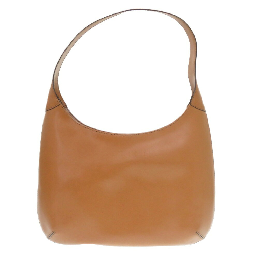 美品 セリーヌ 型押しレザー キャメル ショルダーバッグ 茶 0441【中古】CELINE レディース|LIFE TIME店