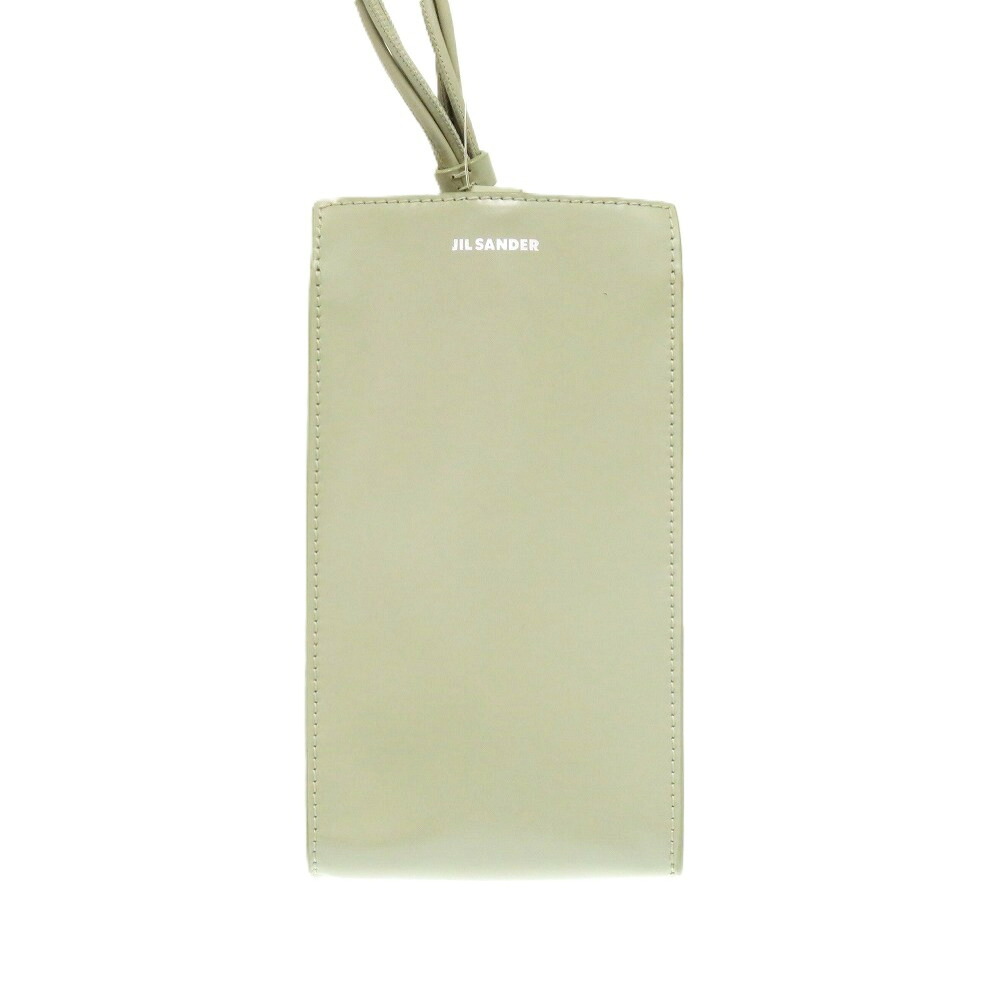 美品 ジルサンダー Tangle タングル レザー スマホケース グリーン 0364 緑 ショルダーバッグ【中古】JIL SANDER|LIFE TIME店