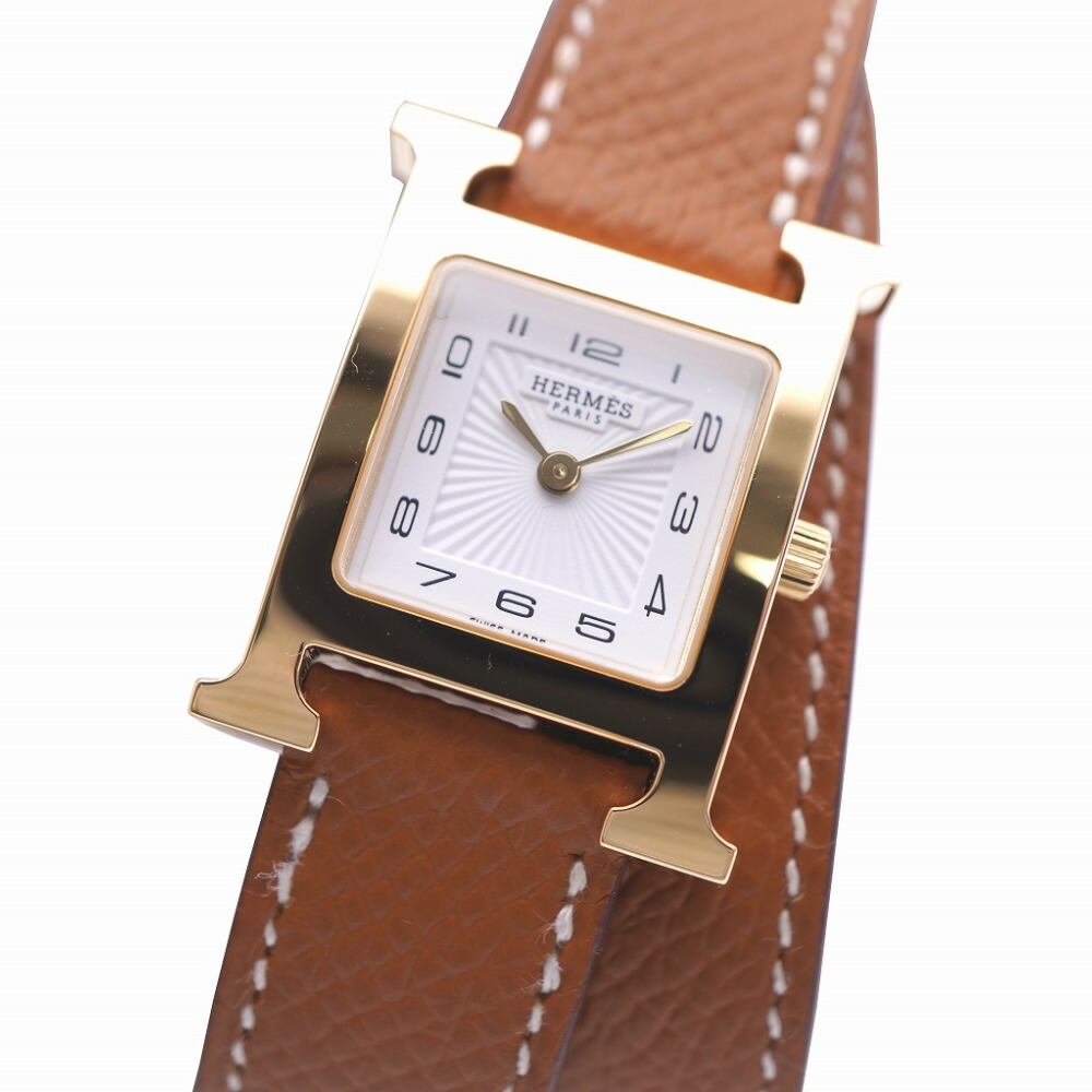 楽天市場】HERMES エルメス HウォッチPM 25mm ドゥブルトゥール