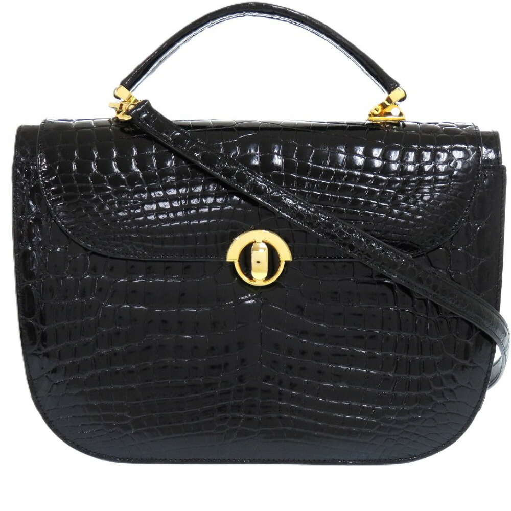 【美品】クワンペン クロコダイル ハンドバッグ 2way 肩掛け GENUINE 楽天市場】美品 クワンペン クロコ ターンロック ショルダー