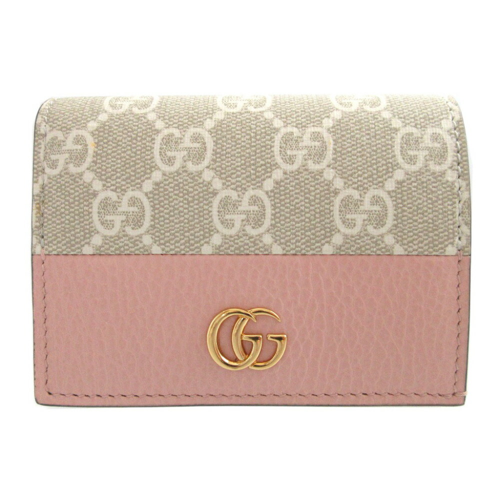 良品◎GUCCI グッチ GGマーモント 長財布 GG柄 レザー 箱付き ピンク ピンク系 GUCCI GG Marmont(グッチ GGマーモント) 長財布