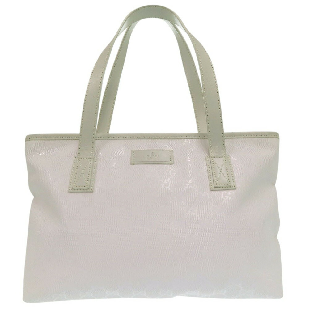 グッチ GGインプリメ 211138 トートバッグ PVC ホワイト 1364【中古】GUCCI
