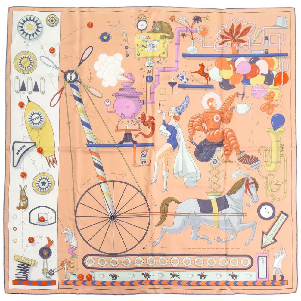 エルメス カレ 70 スカーフ RENDEZ VOUS AU 24 HERMES - HERMES エルメス カレ 70 スカーフ RENDEZ VOUS AU 24