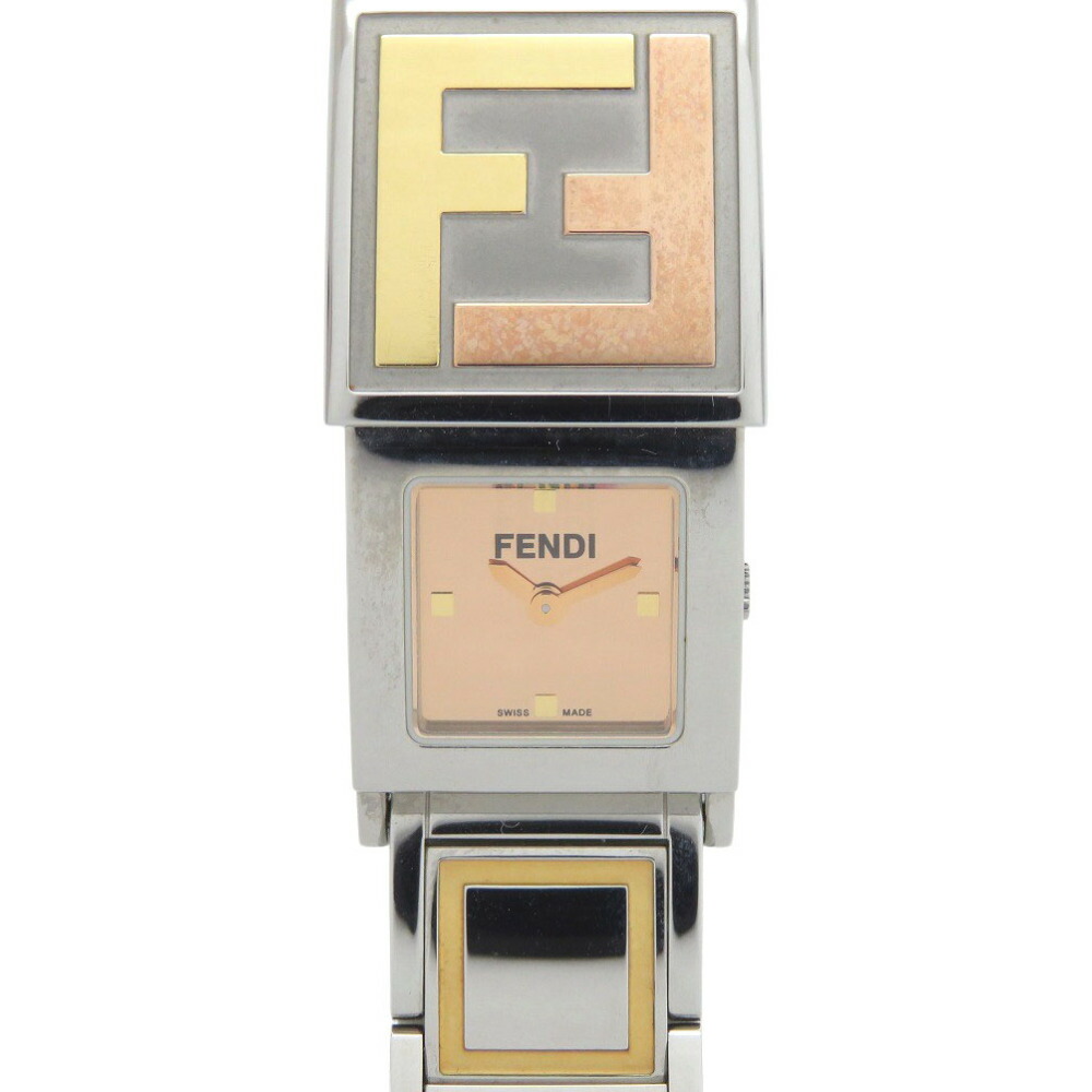 美品 フェンディ シークレット 2タイムゾーン 5500L SS ゴールド クオーツ 腕時計 1915【中古】FENDI FENDI - 美品 フェンディ シークレット 2タイムゾーン 5500L SS