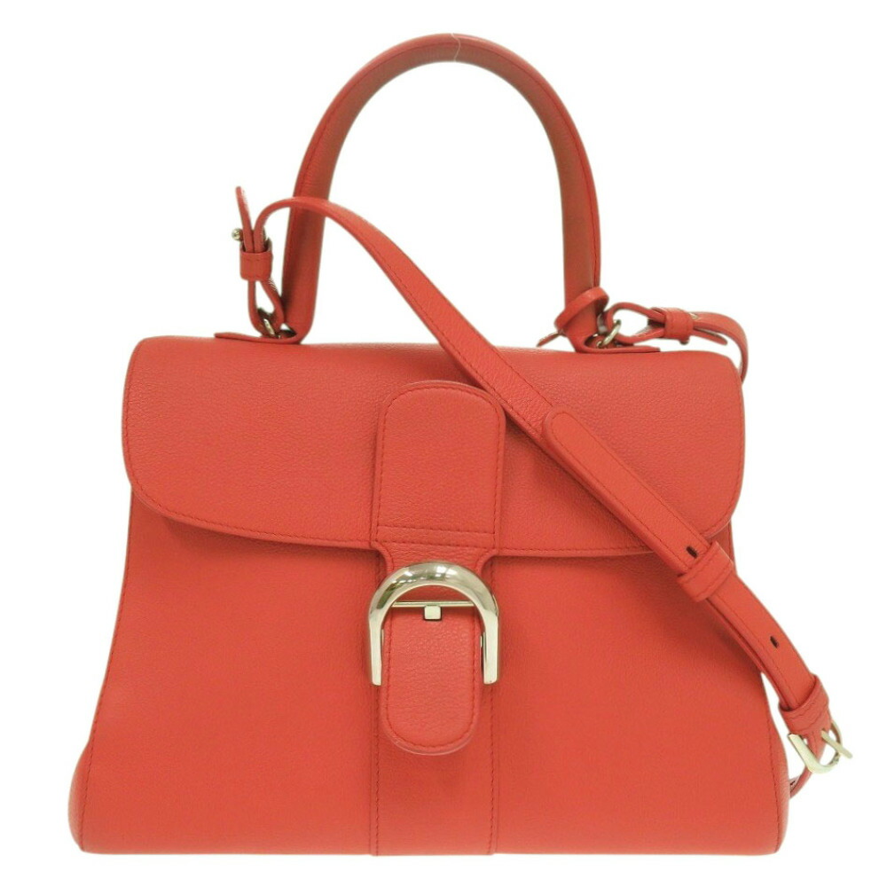 楽天市場】デルヴォー ハンドバッグ ブリヨンMM ブラウン レザーx