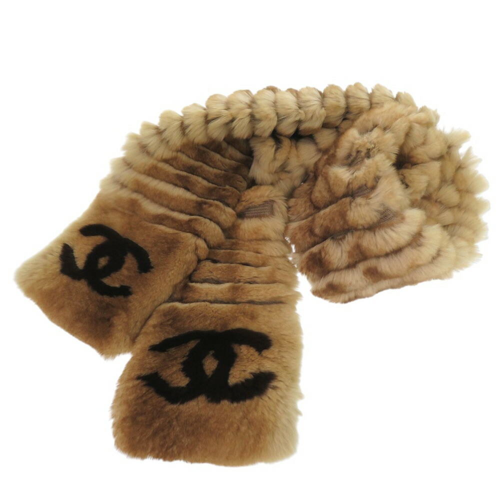 シャネル オリラグ ファー マフラー バイカラー 人気カラー クリーニング済み シャネル オリラグ ファー マフラー バイカラー 人気カラー