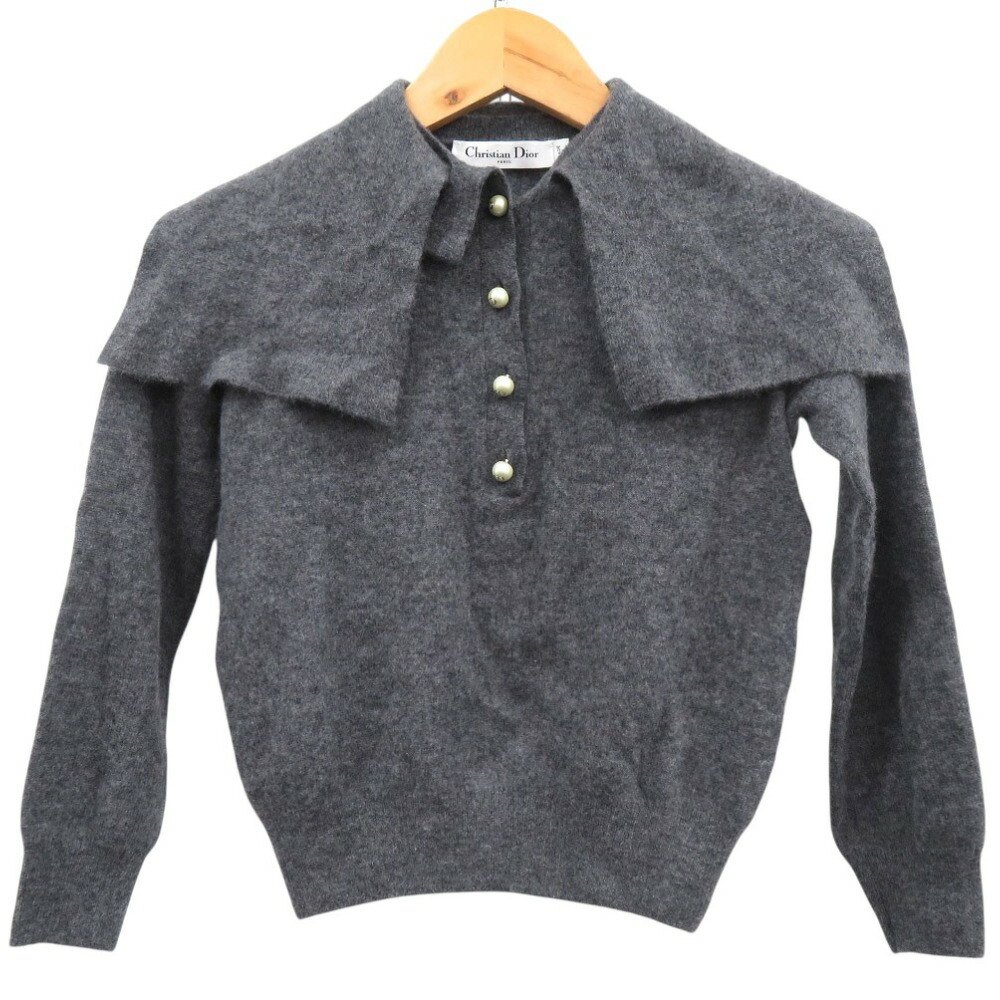 クリスチャンディオール アンサンブルニット フラワー カシミヤ×シルク クリスチャンディオールジョンガリアーノカシミヤシルクレース柄