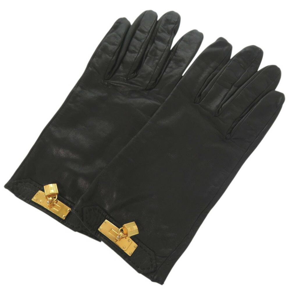 破格値　エルメス　ケリーチャーム手袋　グローブ　サイズ7 美品 破格値 エルメス ケリーチャーム手袋 グローブ サイズ7 美品