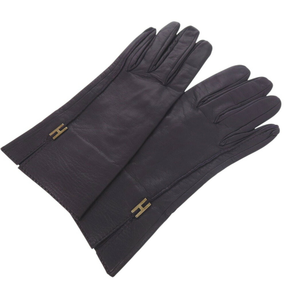 【 高級ラムスキン 】 エルメス　手袋　レザーグローブ　Ｈロゴ　ゴールド金具 楽天市場】HERMES エルメス Hロゴ グローブ 手袋 ラムスキン