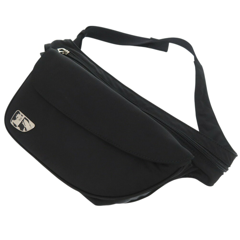 未使用品 バーバリー ML SHIELD BELT BAG ボディバッグ ウエストバッグ ナイロン ブラック 0799【中古】BURBERRY