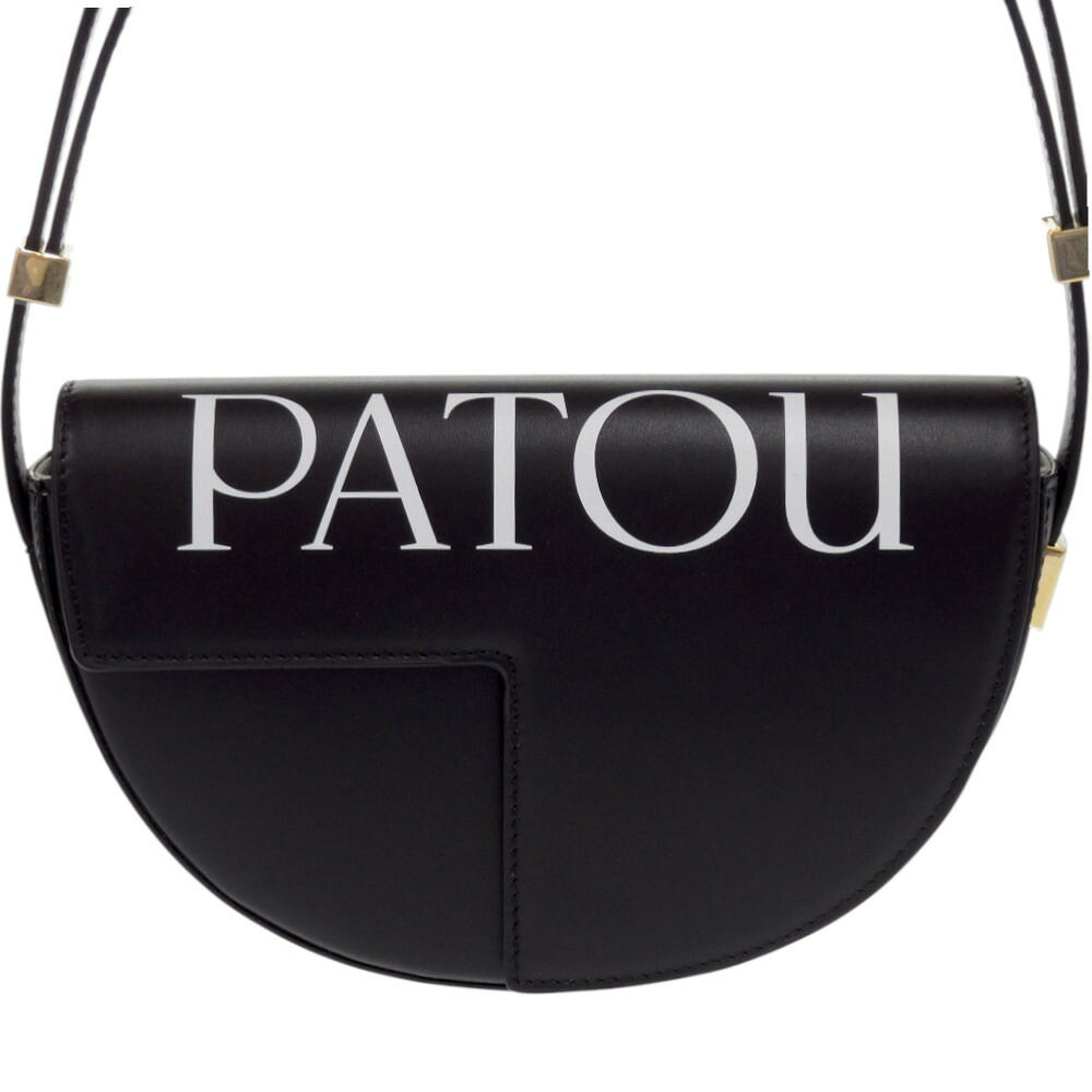 未使用品 パトゥ Le Patou BA0225000900B カーフ メタル ゴールド金具 ブラック 黒ショルダーバッグ 0819【中古】PATOU 48,600円