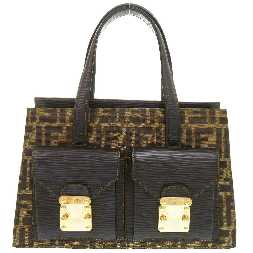 FENDI 2way ズッカ レザー ハンドバッグ ロゴ　ブラウン　トートバッグ 楽天市場】【バッグ】FENDI フェンディ ズッカ 2WAY