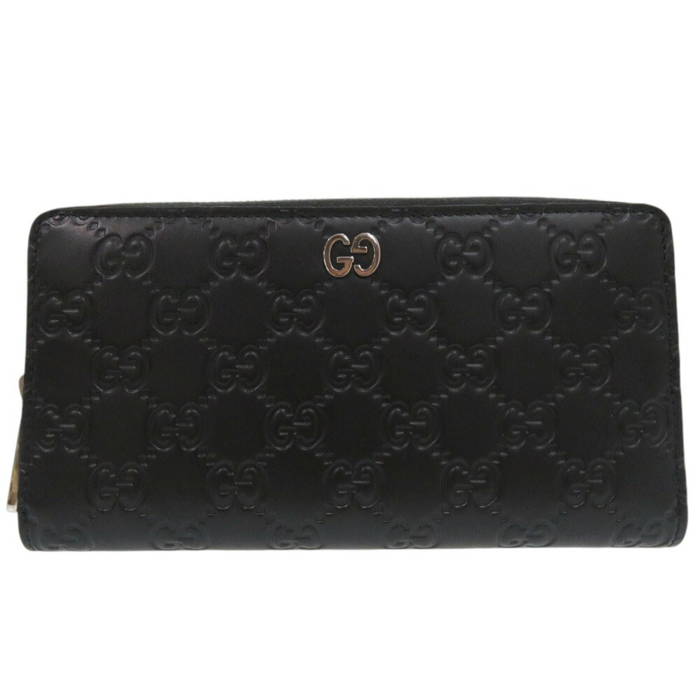【良品】GUCCI グッチ　長財布　メタルロゴ　グッチシマ　ブラウン　GG GUCCI グッチ 財布 ラウンドファスナー長財布 メンズ レディース