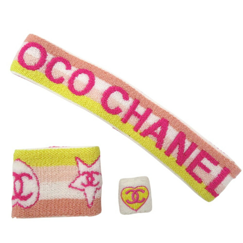 楽天市場】CHANEL シャネル ココマーク リストバンド フリル コットン