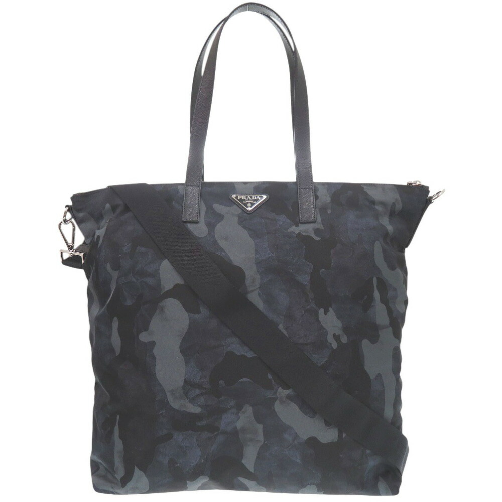 新品負けず劣らず プラダ 2WAY 化けの皮 ナイロン 米国海軍 トートバッグ 1392【中古】PRADA