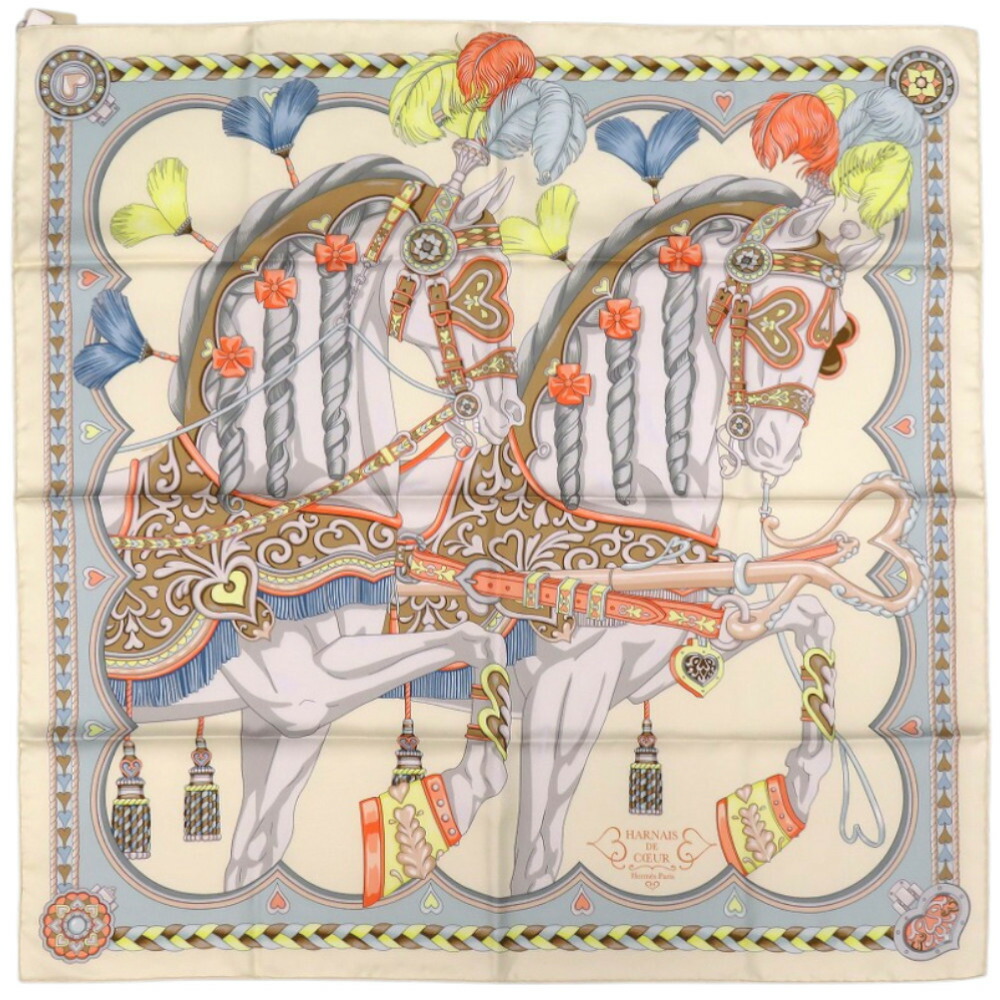 楽天市場】エルメス スカーフ カレ90 アルネ・ドゥ・クール Harnais de