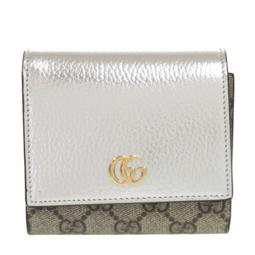 楽天市場】美品 グッチ GGマーモント コンパクトウォレット リザード