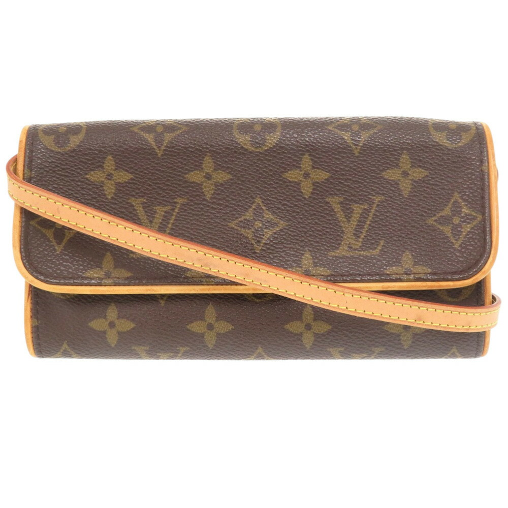 ルイ ヴィトン ポシェットツインPM モノグラム M51854モノグラムキャンバス ブラウン LV ショルダーバッグ 0087【中古】LOUIS VUITTON｜ＬＩＦＥ ＴＩＭＥ店