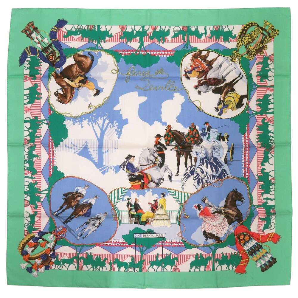 楽天市場】【美品】エルメス HERMES スカーフ カレ90 セリオ・ルデーレ