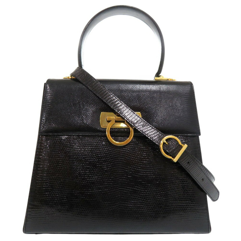 楽天市場】フェラガモ 2WAY ハンドバッグ ガンチーニ リザード レザー  